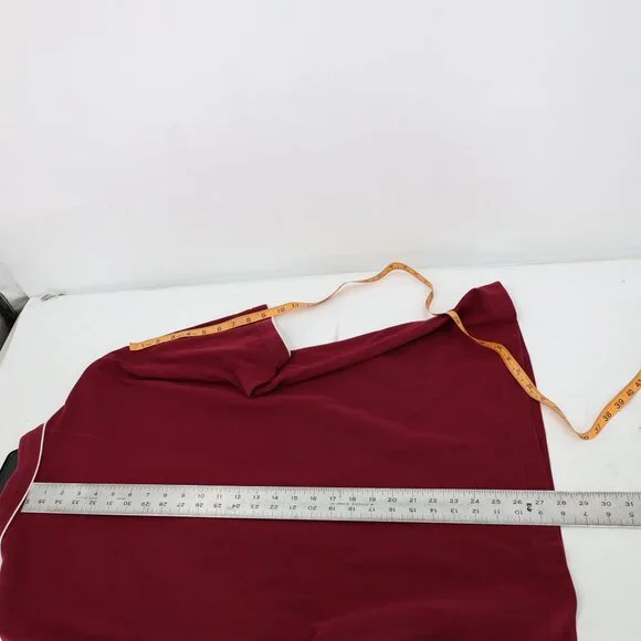 Z ZEGNA Shirt MENS 2XL Polo Maroon Short sleeve Cotton embroidered logo casual - Picture 9 of 10